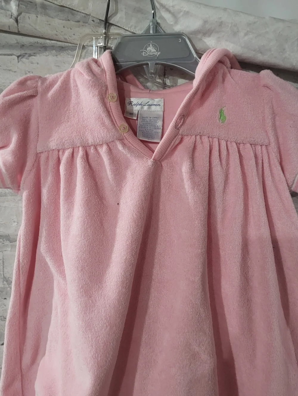 Ralph Lauren Light Pink Terry Hoodie Polo Dress